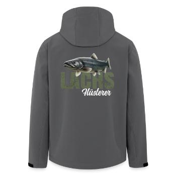 Lachs Flüsterer - Recycelte Männer Softshell-Jacke von Stanley/Stella - Anthrazit - Hinten - AI Model Male 185 light (185cm)