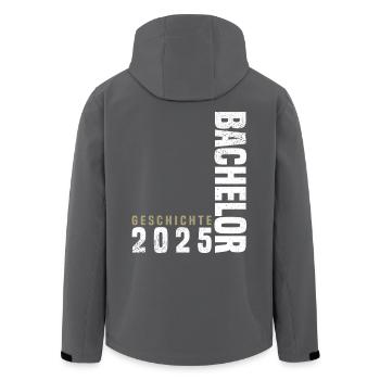 Bachelor Geschichte 2025 - Recycelte Männer Softshell-Jacke von Stanley/Stella - Anthrazit - Hinten - AI Model Male 185 light (185cm)