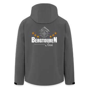 Bergtouren Tirol - Recycelte Männer Softshell-Jacke von Stanley/Stella - Anthrazit - Hinten - AI Model Male 185 light (185cm)