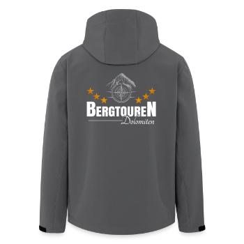 Bergtouren Dolomiten - Recycelte Männer Softshell-Jacke von Stanley/Stella - Anthrazit - Hinten - AI Model Male 185 light (185cm)