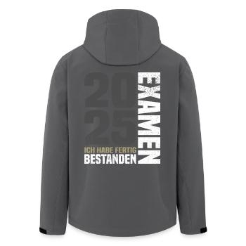 Examen Bestanden 2025 - Ich Habe Fertig - Recycelte Männer Softshell-Jacke von Stanley/Stella - Anthrazit - Hinten - AI Model Male 185 light (185cm)