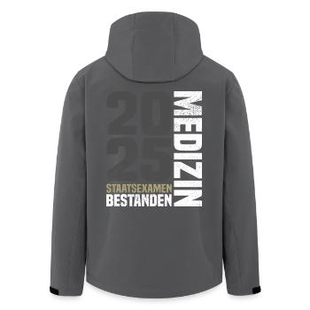 Medizin Staatsexamen 2025 - Recycelte Männer Softshell-Jacke von Stanley/Stella - Anthrazit - Hinten - AI Model Male 185 light (185cm)