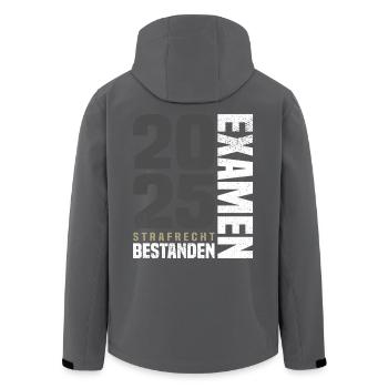 Strafrecht Examen Bestanden 2025 - Recycelte Männer Softshell-Jacke von Stanley/Stella - Anthrazit - Hinten - AI Model Male 185 light (185cm)