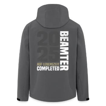 Beamter auf Lebenszeit 2025 - Recycelte Männer Softshell-Jacke von Stanley/Stella - Anthrazit - Hinten - AI Model Male 185 light (185cm)
