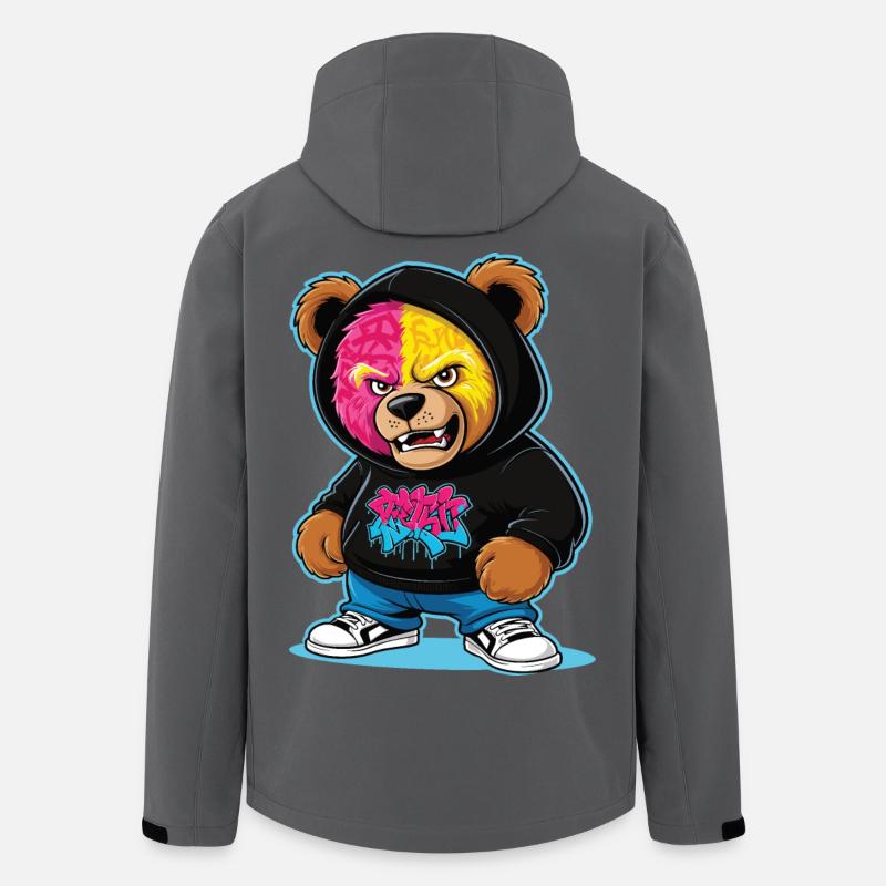 Grumpy Bear - Men’s Recycled Softshell Jacket by Stanley/Stella - anthracite