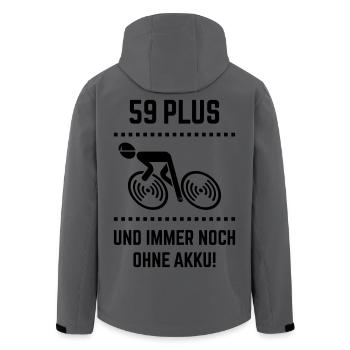 59 Plus – Immer Noch Ohne Akku! Fahrrad Rennrad B - Recycelte Männer Softshell-Jacke von Stanley/Stella - Anthrazit - Hinten - AI Model Male 185 light (185cm)