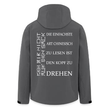 Gemeiner Böser Spruch Schwarzer Humor Sarkasmus - Recycelte Männer Softshell-Jacke von Stanley/Stella - Anthrazit - Hinten - AI Model Male 185 light (185cm)