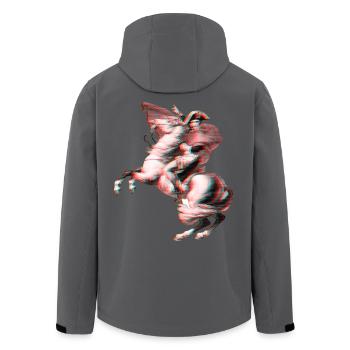 napoleondeluxe - Recycelte Männer Softshell-Jacke von Stanley/Stella - Anthrazit - Hinten - AI Model Male 185 light (185cm)