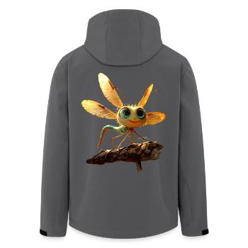 Libelle Dragonfly Bunte Flügel Süße Libellen - Recycelte Männer Softshell-Jacke von Stanley/Stella - Anthrazit - Hinten - AI Model Male 185 light (185cm)