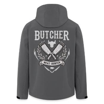 Metzger Fleischer Schlachter Beruf Shirt Geschenk - Recycelte Männer Softshell-Jacke von Stanley/Stella - Anthrazit - Hinten - AI Model Male 185 light (185cm)