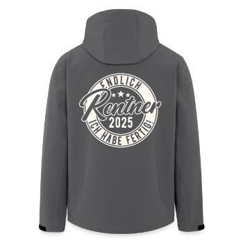 Rentner 2025 Ich habe fertig - Recycelte Männer Softshell-Jacke von Stanley/Stella - Anthrazit - Hinten - AI Model Male 185 light (185cm)