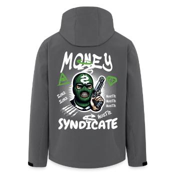 Gangster Syndikat - Recycelte Männer Softshell-Jacke von Stanley/Stella - Anthrazit - Hinten - AI Model Male 185 light (185cm)