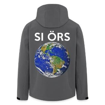 SI ÖRS Erde Weltkugel Englisch TH-Laut tee-aitch - Recycelte Männer Softshell-Jacke von Stanley/Stella - Anthrazit - Hinten - AI Model Male 185 light (185cm)
