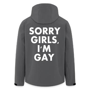 sorry girls im gay - Recycelte Männer Softshell-Jacke von Stanley/Stella - Anthrazit - Hinten - AI Model Male 185 light (185cm)