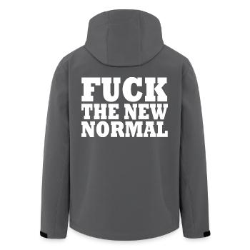 Fuck The New Normal - Recycelte Männer Softshell-Jacke von Stanley/Stella - Anthrazit - Hinten - AI Model Male 185 light (185cm)