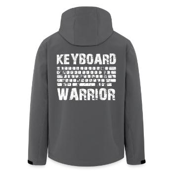 Keyboard Warrior - Recycelte Männer Softshell-Jacke von Stanley/Stella - Anthrazit - Hinten - AI Model Male 185 light (185cm)