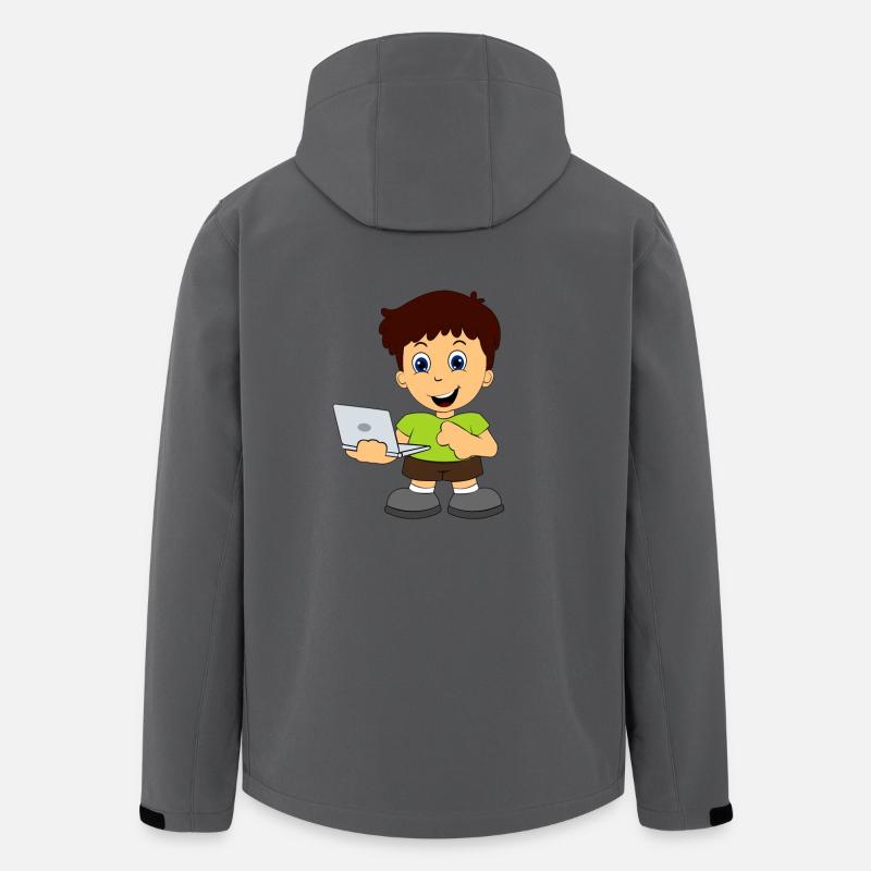 Computer Nerd Internet - Men’s Recycled Softshell Jacket by Stanley/Stella - anthracite