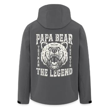 Papa Bear - Recycelte Männer Softshell-Jacke von Stanley/Stella - Anthrazit - Hinten - AI Model Male 185 light (185cm)