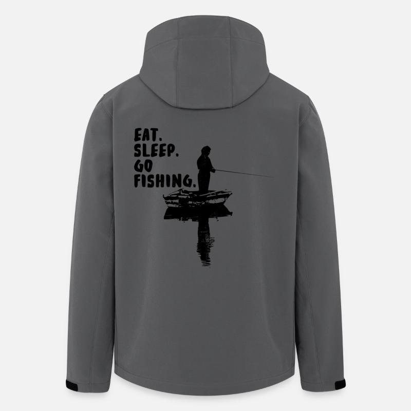 Eat. Sleep. Go Fishing. - Recycelte Männer Softshell-Jacke von Stanley/Stella - Anthrazit