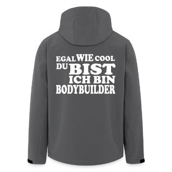 Bodybuilder - Recycelte Männer Softshell-Jacke von Stanley/Stella - Anthrazit - Hinten - AI Model Male 185 light (185cm)