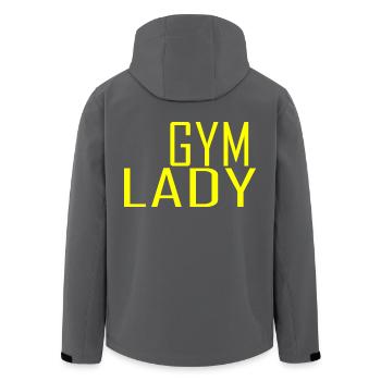 Gym Lady - Recycelte Männer Softshell-Jacke von Stanley/Stella - Anthrazit - Hinten - AI Model Male 185 light (185cm)