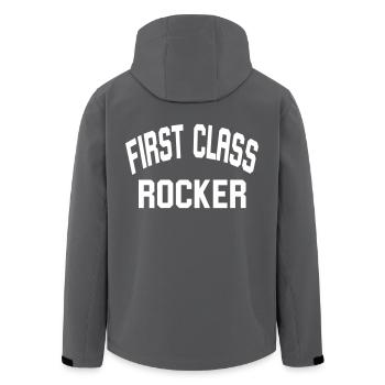 First Class Rocker - Recycelte Männer Softshell-Jacke von Stanley/Stella - Anthrazit - Hinten - AI Model Male 185 light (185cm)