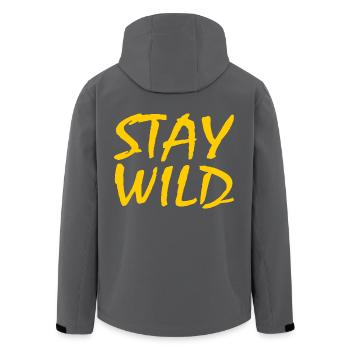 STAY WILD - Recycelte Männer Softshell-Jacke von Stanley/Stella - Anthrazit - Hinten - AI Model Male 185 light (185cm)
