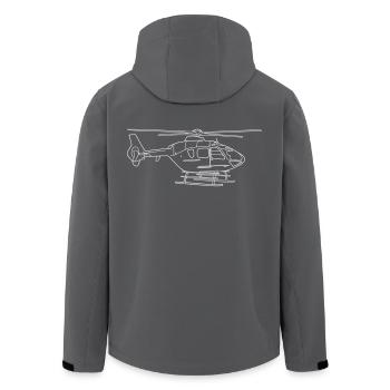 Hubschrauber - Recycelte Männer Softshell-Jacke von Stanley/Stella - Anthrazit - Hinten - AI Model Male 185 light (185cm)