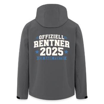 Rentner 2025 Ich habe fertig - Recycelte Männer Softshell-Jacke von Stanley/Stella - Anthrazit - Hinten - AI Model Male 185 light (185cm)