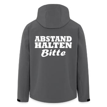 Abstand Halten - Recycelte Männer Softshell-Jacke von Stanley/Stella - Anthrazit - Hinten - AI Model Male 185 light (185cm)