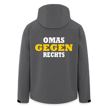 Omas gegen rechts - Recycelte Männer Softshell-Jacke von Stanley/Stella - Anthrazit - Hinten - AI Model Male 185 light (185cm)
