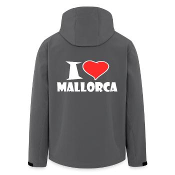 Mallorca - Recycelte Männer Softshell-Jacke von Stanley/Stella - Anthrazit - Hinten - AI Model Male 185 light (185cm)