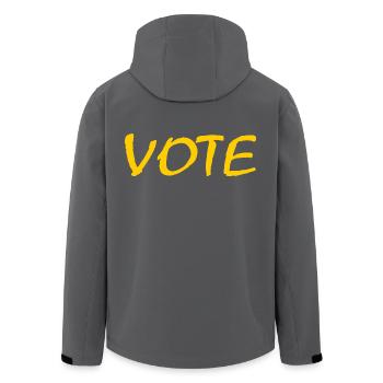 Vote - Recycelte Männer Softshell-Jacke von Stanley/Stella - Anthrazit - Hinten - AI Model Male 185 light (185cm)