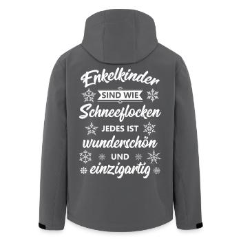 Enkelkinder sind wie Schneeflocken - Recycelte Männer Softshell-Jacke von Stanley/Stella - Anthrazit - Hinten - AI Model Male 185 light (185cm)