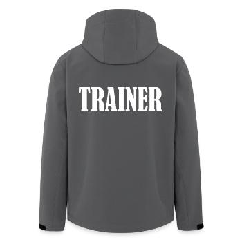 Trainer - Recycelte Männer Softshell-Jacke von Stanley/Stella - Anthrazit - Hinten - AI Model Male 185 light (185cm)