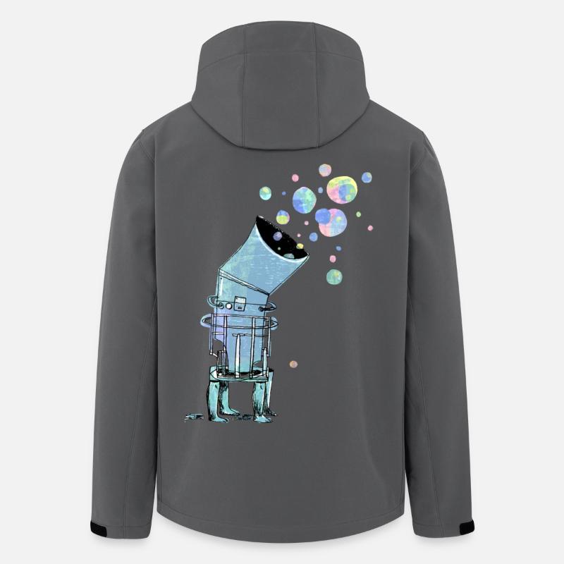 Space telescope with colorful soap bubbles - Men’s Recycled Softshell Jacket by Stanley/Stella - anthracite