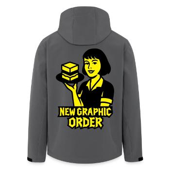 New Graphic Order #1 - Recycelte Männer Softshell-Jacke von Stanley/Stella - Anthrazit - Hinten - AI Model Male 185 light (185cm)