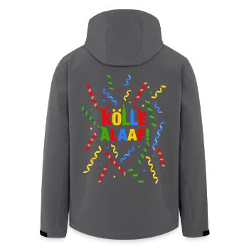 Kölle Alaaf Luftschlangen Karneval Kostüm Köln - Recycelte Männer Softshell-Jacke von Stanley/Stella - Anthrazit - Hinten - AI Model Male 185 light (185cm)