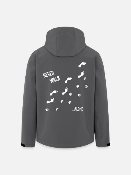 HUND & MENSCH NEVER WALK ALONE - Recycelte Männer Softshell-Jacke von Stanley/Stella - Anthrazit