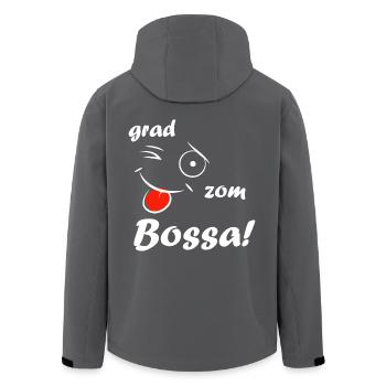Grad zom Bossa! - white - Recycelte Männer Softshell-Jacke von Stanley/Stella - Anthrazit - Hinten - AI Model Male 185 light (185cm)