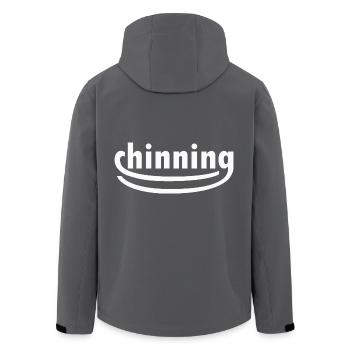 chinning - white - Recycelte Männer Softshell-Jacke von Stanley/Stella - Anthrazit - Hinten - AI Model Male 185 light (185cm)