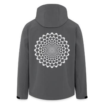 Mandala - Recycelte Männer Softshell-Jacke von Stanley/Stella - Anthrazit - Hinten - AI Model Male 185 light (185cm)