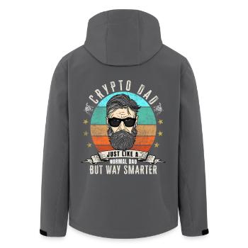 Crypto Dad wie ein normaler Dad - Recycelte Männer Softshell-Jacke von Stanley/Stella - Anthrazit - Hinten - AI Model Male 185 light (185cm)