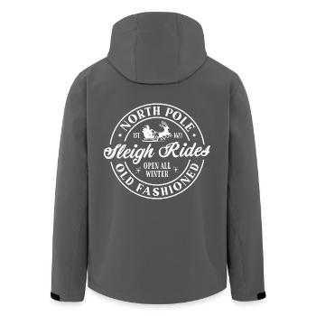 Schlittenfahrten am Nordpol - Recycelte Männer Softshell-Jacke von Stanley/Stella - Anthrazit - Hinten - AI Model Male 185 light (185cm)