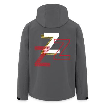 Alphabet Design Buchstabe Z - Recycelte Männer Softshell-Jacke von Stanley/Stella - Anthrazit - Hinten - AI Model Male 185 light (185cm)