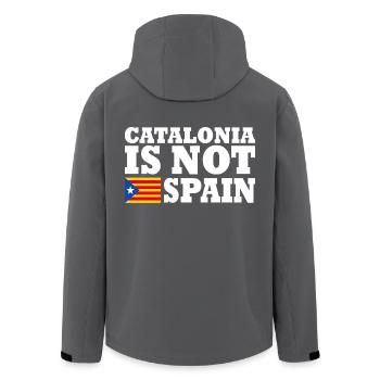 catalonia is not spain - Recycelte Männer Softshell-Jacke von Stanley/Stella - Anthrazit - Hinten - AI Model Male 185 light (185cm)