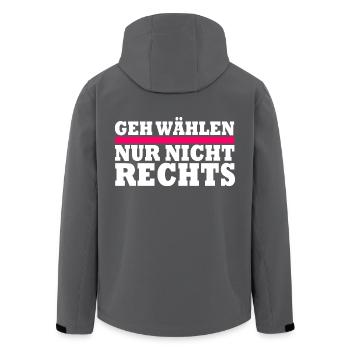 GEH WÄHLEN - Recycelte Männer Softshell-Jacke von Stanley/Stella - Anthrazit - Hinten - AI Model Male 185 light (185cm)