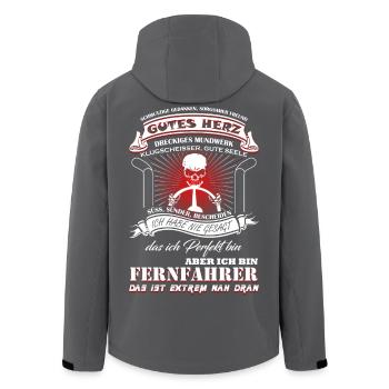 Fernfahrer sind fast Perfekt - Recycelte Männer Softshell-Jacke von Stanley/Stella - Anthrazit - Hinten - AI Model Male 185 light (185cm)