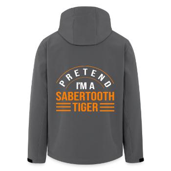 Urzeit Säbelzahntiger - Recycelte Männer Softshell-Jacke von Stanley/Stella - Anthrazit - Hinten - AI Model Male 185 light (185cm)