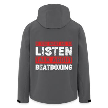 Beatbox - Recycelte Männer Softshell-Jacke von Stanley/Stella - Anthrazit - Hinten - AI Model Male 185 light (185cm)